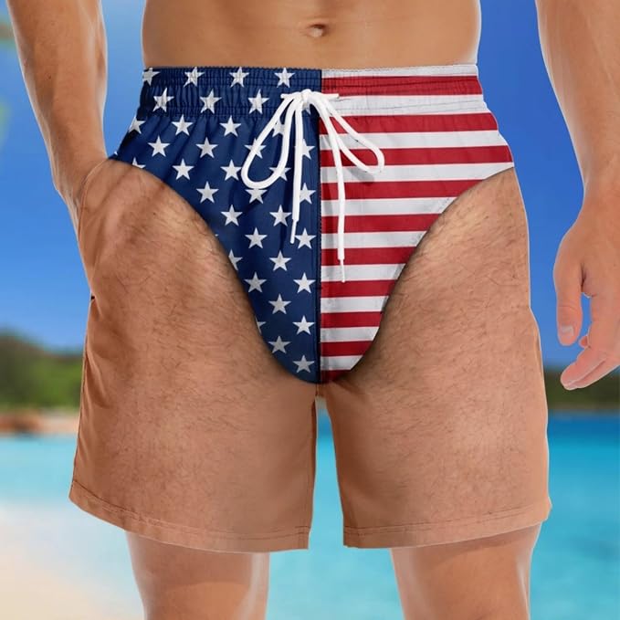 Men's American Flag Swim Trunks