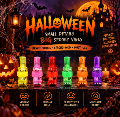 4-Pack Spooky Halloween LED Finger Projection Lights
