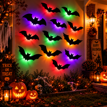 3D Backlit Halloween Bats