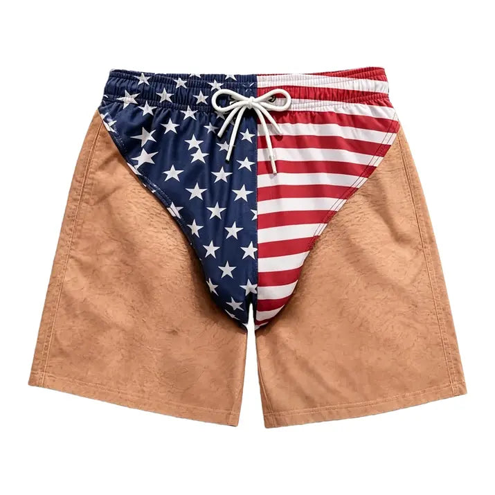 Men's American Flag Swim Trunks